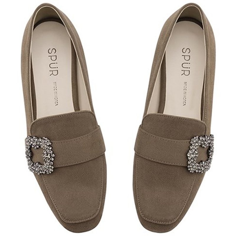 PRE-ORDER SPUR 宝石扣乐福鞋 OF9034 DARK BEIGE