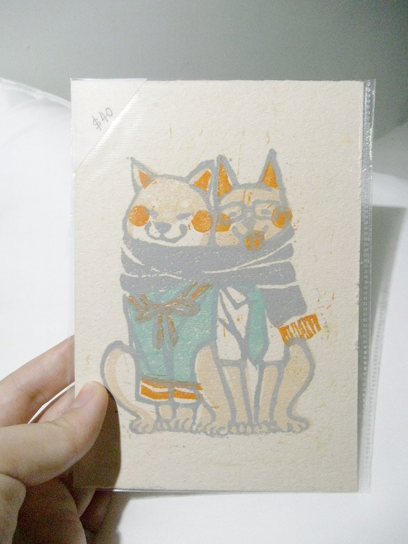 手工版画/2018犬年卡片