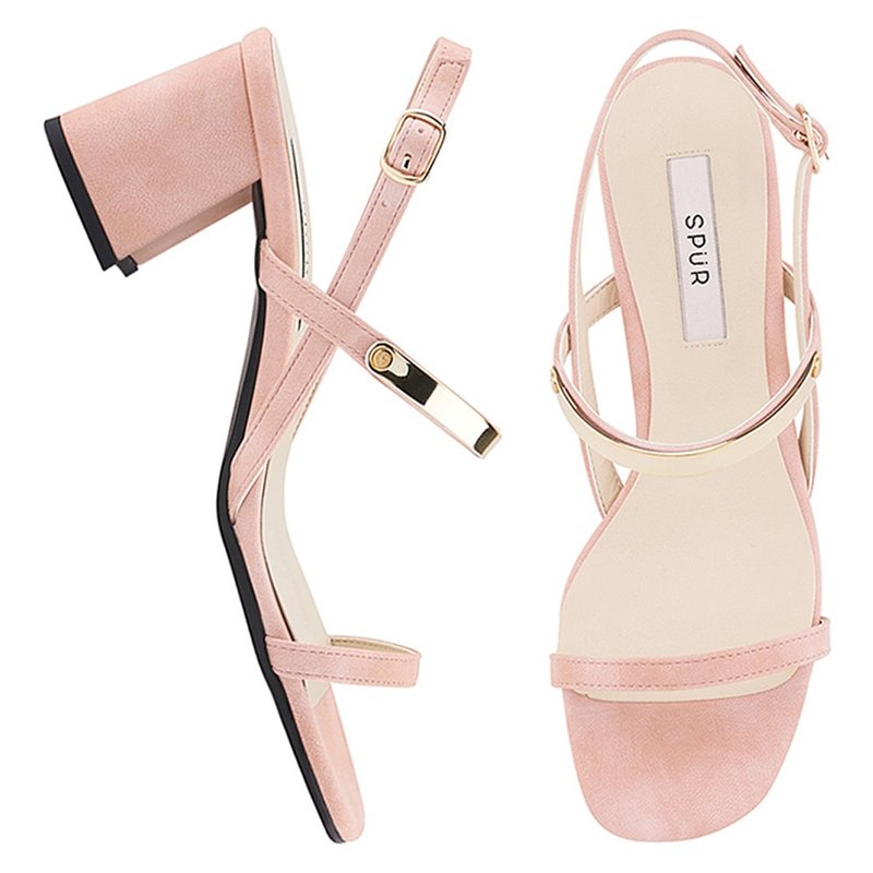 PRE-ORDER – SPUR 十字交叉带露跟凉鞋 MS8068 PINK