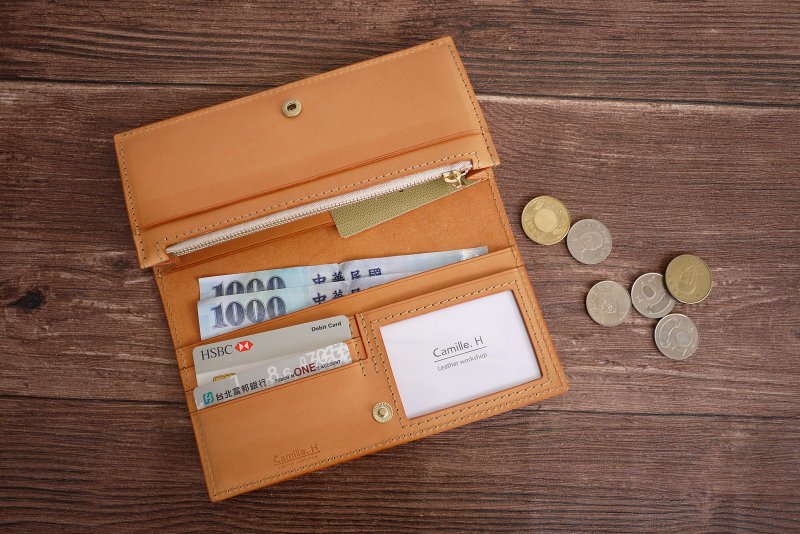 简约长夹9卡 Long Wallet 棕色 For 李小姐