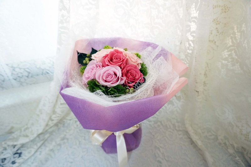 永生花不凋花--婚礼感恩花束 *交换礼物*情人节*婚礼*生日礼物