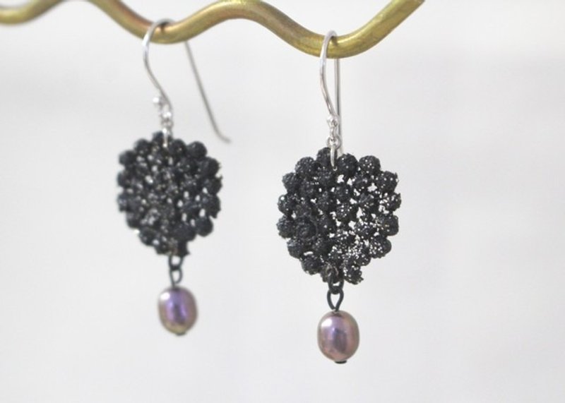 Lacquer lace earrings Earrings 1