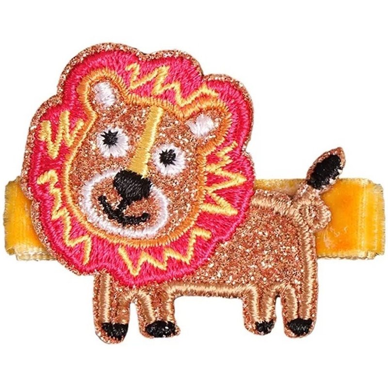 小狮子发夹 全包布手工发饰 Lion