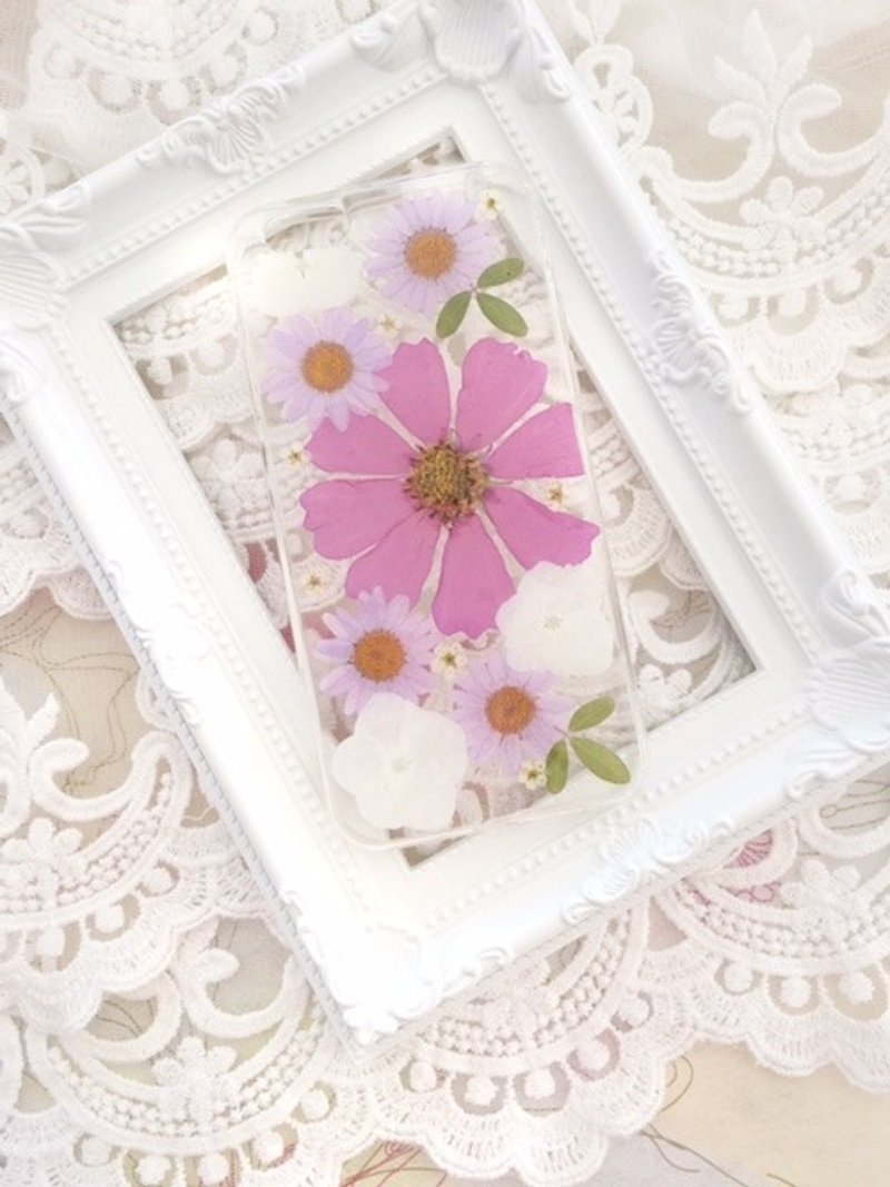 紫萱 手作押花手机壳 手机保护壳 手机套 干花手机壳 真花手机壳 iPhone 7 iPhone 6