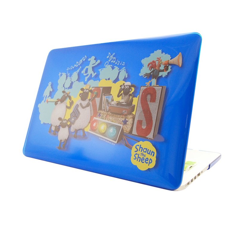笑笑羊正版授权(Shaun The Sheep)-Macbook水晶壳:【电音派对】(深蓝)《Macbook Pro 15.4寸 专用》