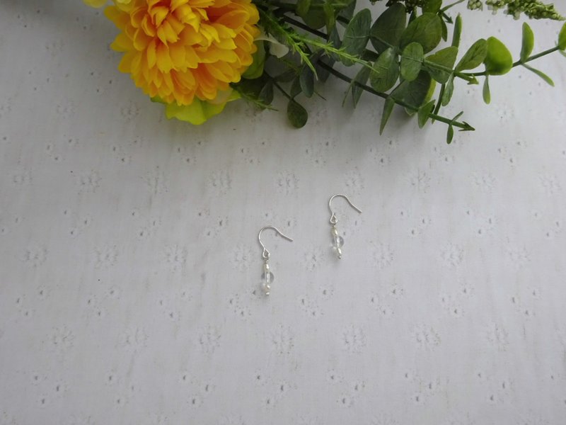 Crystal and pearl earrings1