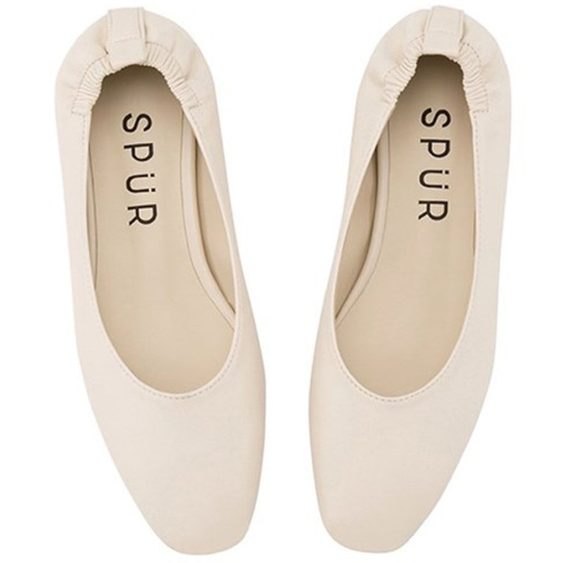 Pre-order – SPUR 后跟束橡跟平底鞋 OS7051 IVORY