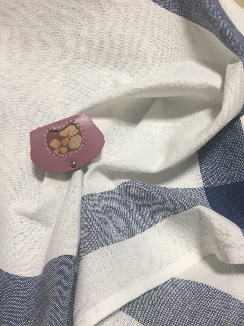 干花皮革绕线器 (紫)