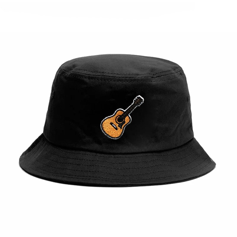 Guitar Player Mini Guitar 原创小吉他刺绣渔夫帽