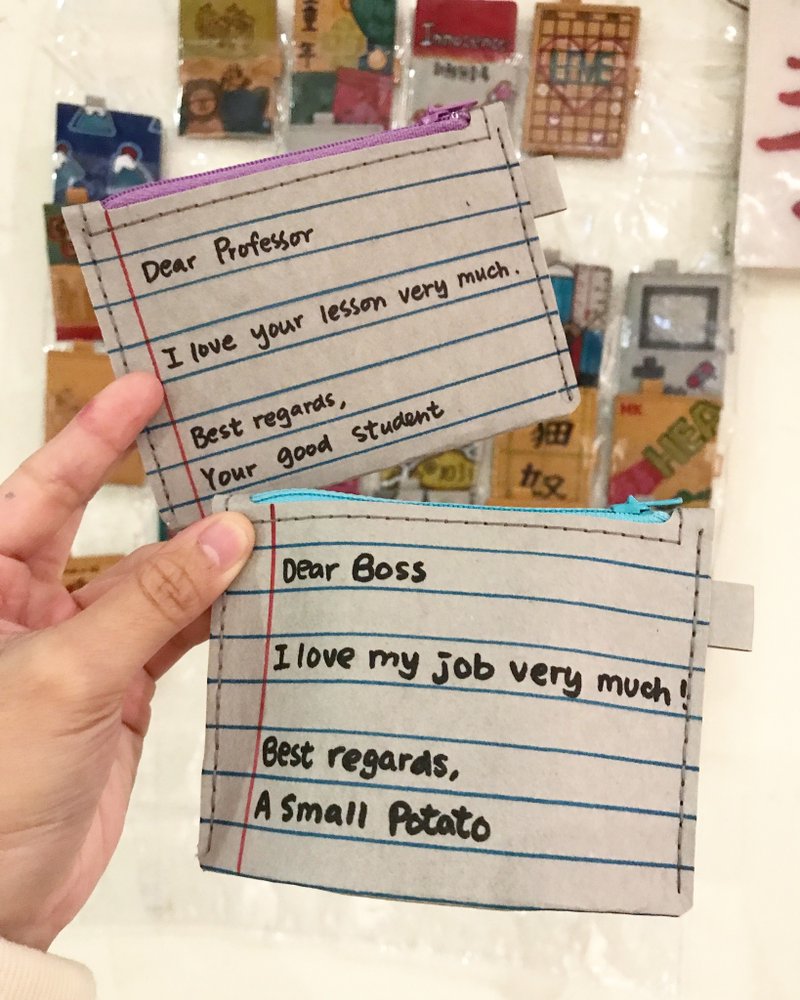 Dear Professor/ Dear Boss | 水洗牛皮纸。手绘散子包
