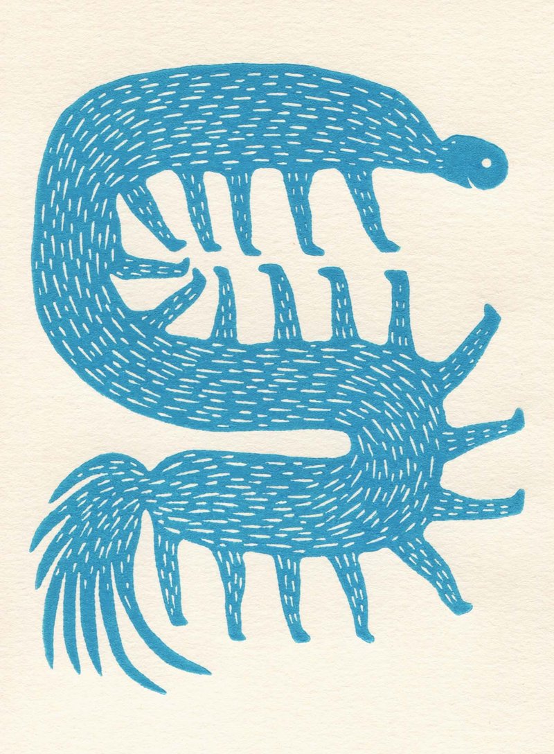 【 脚脚先生 】 版画 明信片