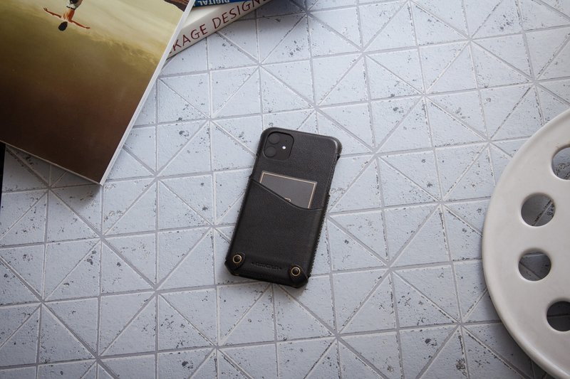 iPhone 11 经典系列极简款手机皮套 - 骑士黑