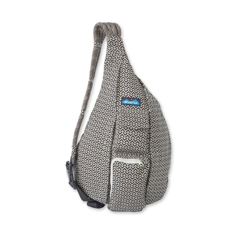 西雅图 KAVU Rope Bag 休闲肩背包 黑白图腾