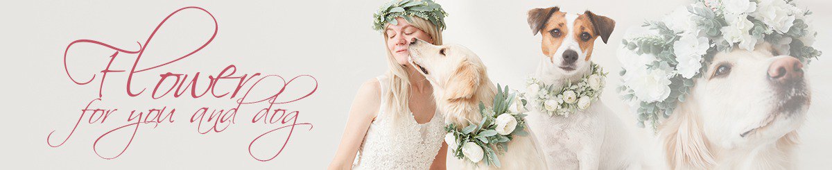 设计师品牌 - Flower garland for wedding dog