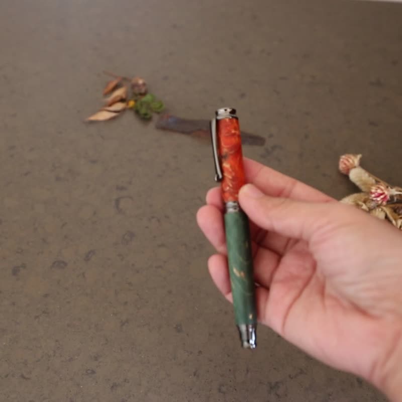 稳定木钢珠笔/原木手工笔/圣诞节礼物 - 钢珠笔 - 木头 