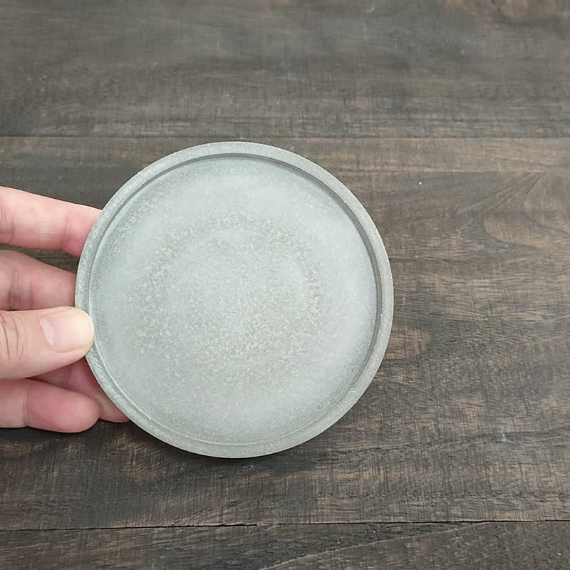 灰水泥杯垫│饰品盘│置物皿 - 杯垫 - 水泥 灰色
