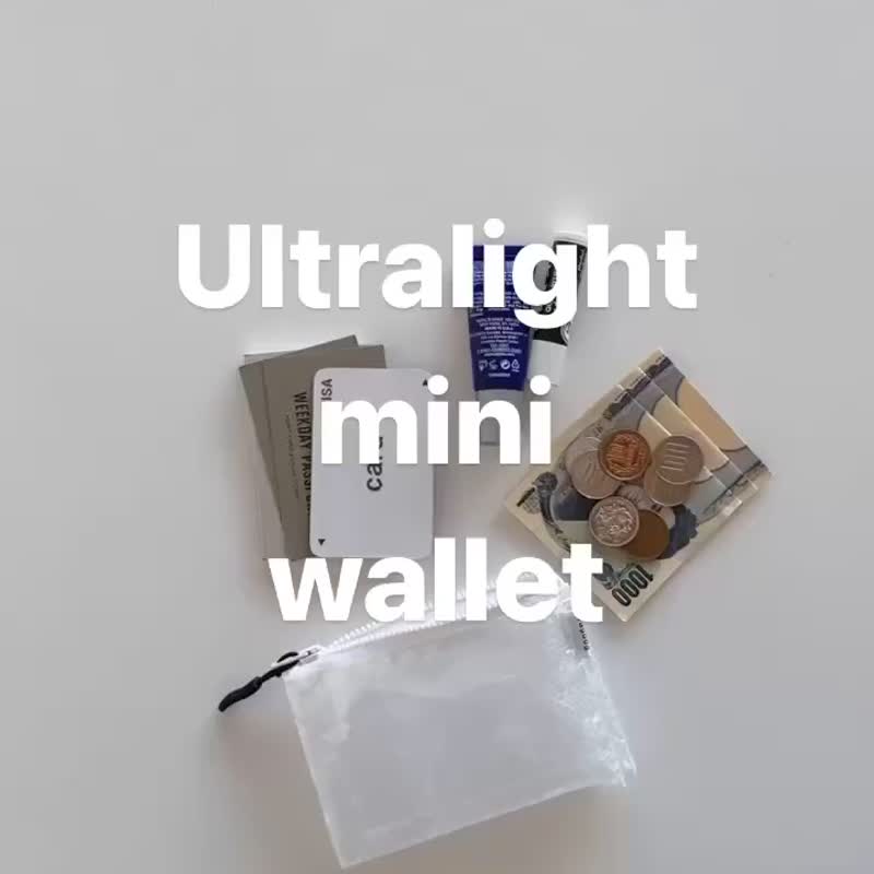 【mini wallet】3つの収納 超軽量撥水 ポリエチレン ミニウォレット - 皮夹/钱包 - 其他人造纤维 透明