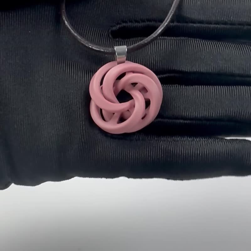 3D打印 陶瓷 项链 可动 皮绳_ 首饰 【(女男款)和谐】 - 项链 - 瓷 卡其色