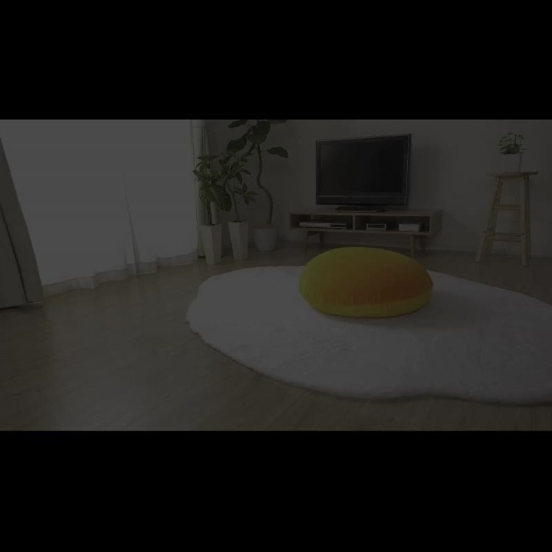 荷包蛋地毯【日本和乐の音色】 - 地垫/地毯 - 其他材质 白色