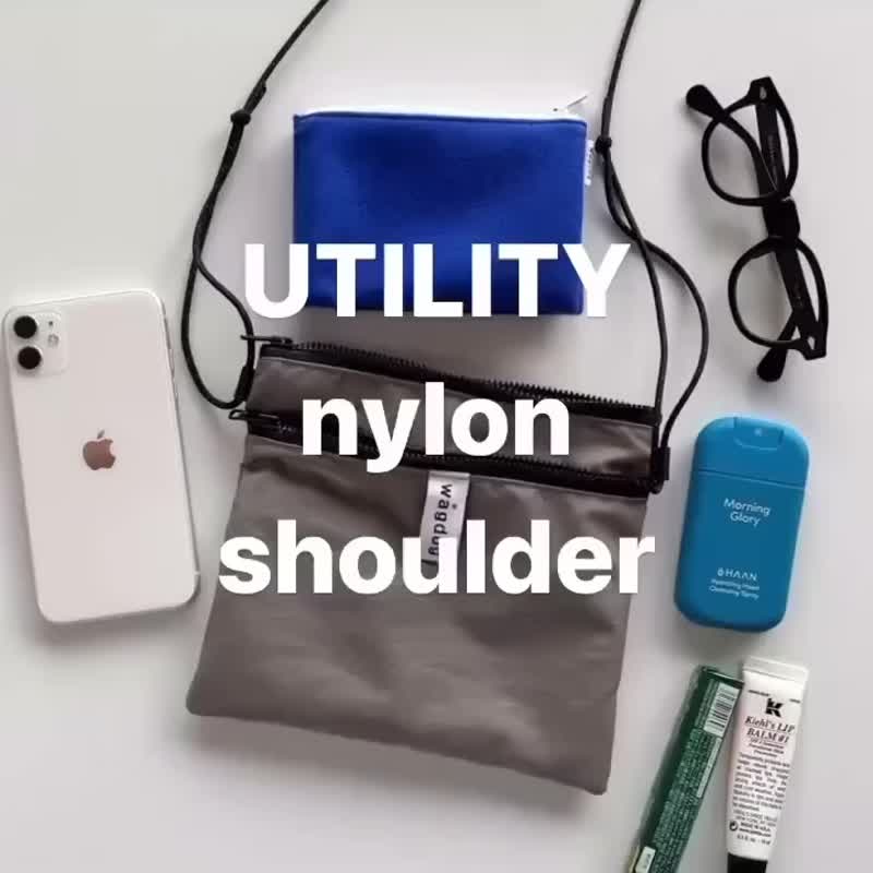 UTILITY Nylon Shoulder Bag・Sacoche / ユーティリティ ショルダーバッグ・サコッシュ - 侧背包/斜挎包 - 其他材质 白色