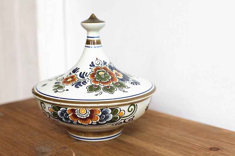 【好日恋物】荷兰VINTAGE德尔夫特手绘陶罐 - 收纳用品 - 其他材质 多色