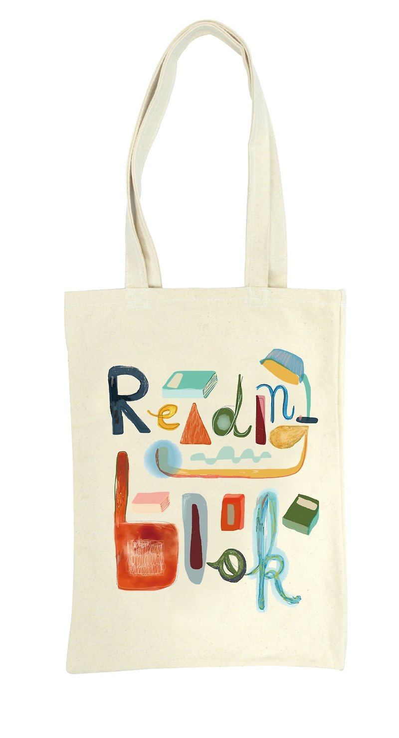 Tote bags - Reading book  阅读习惯 双面托特包 - 侧背包/斜挎包 - 其他材质 