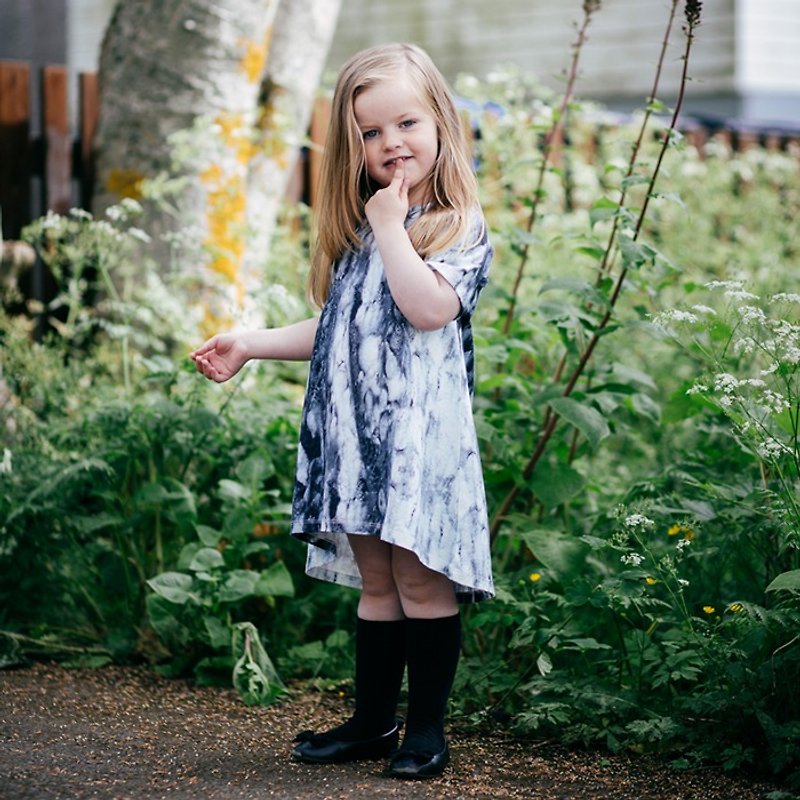 Mói Kids 冰岛有机棉童装女童洋装 1岁至8岁 冰川色 - 童装礼服/连衣裙 - 棉．麻 黑色