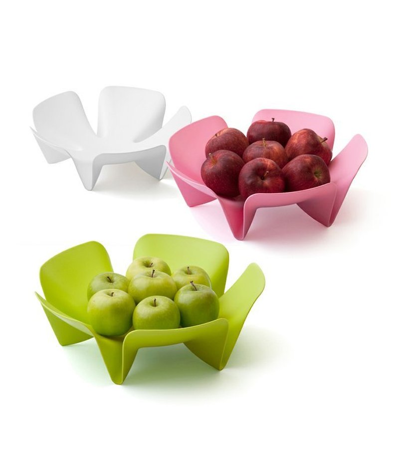 QUALY 花彩水果盘 - 厨房用具 - 塑料 绿色