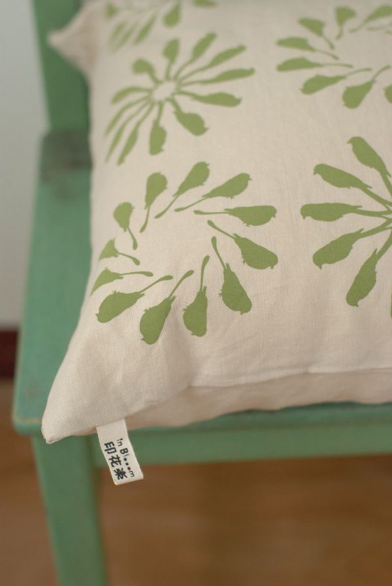 印花乐 版画收藏抱枕-卷尾圈圈(罗勒绿色) - 枕头/抱枕 - 其他材质 