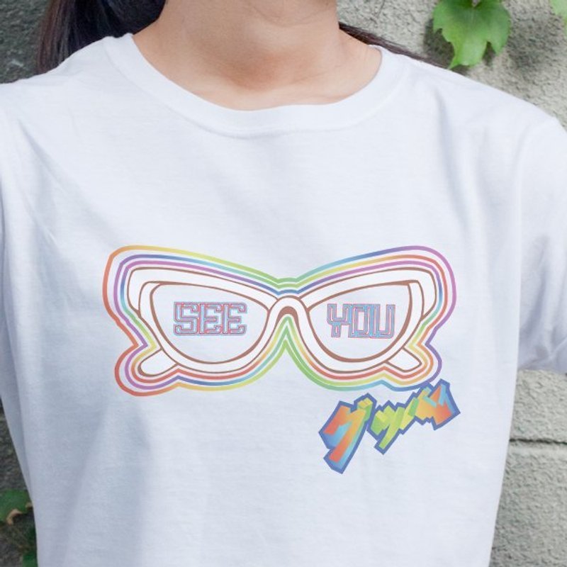 kuroi-T -可爱女孩 个性潮T- See You 缤纷设计 - 女装 T 恤 - 其他材质 多色