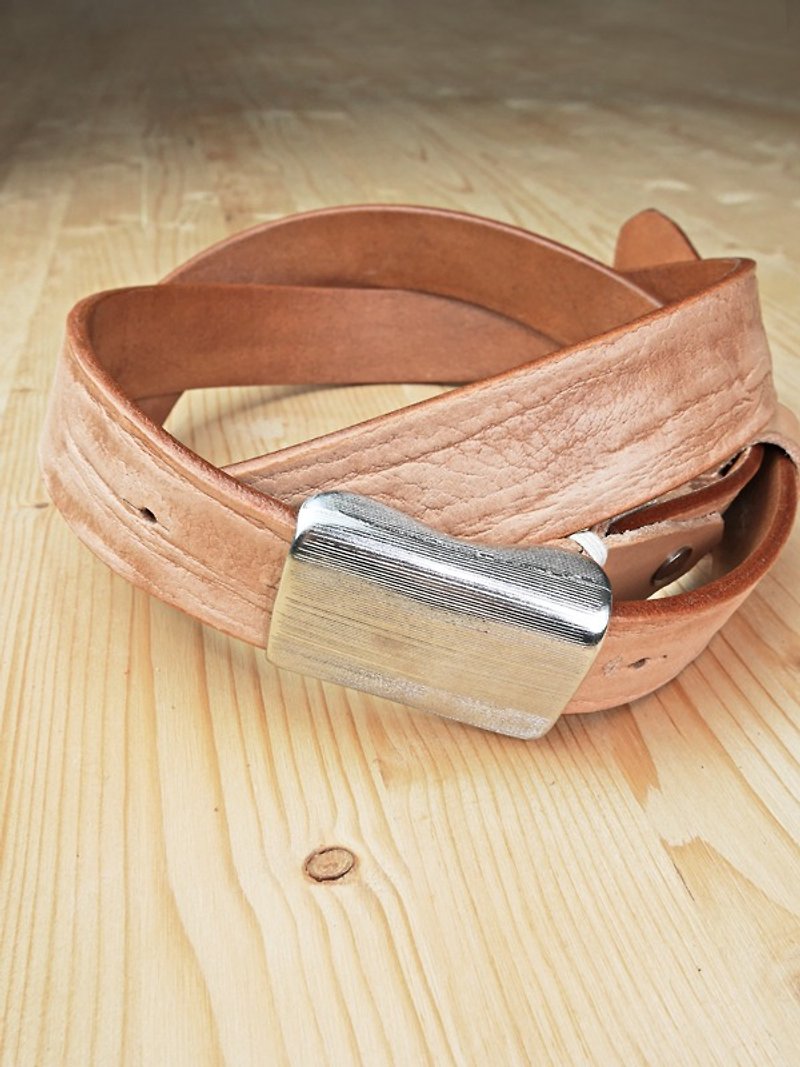 Chainloop 自制手工皮带 可订制尺寸 木纹牛皮窄版皮带 - 腰带/皮带 - 真皮 