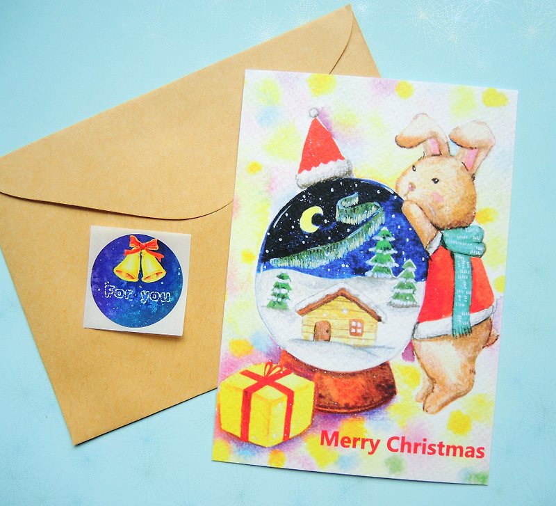 兔兔圣诞卡 - 卡片/明信片 - 纸 