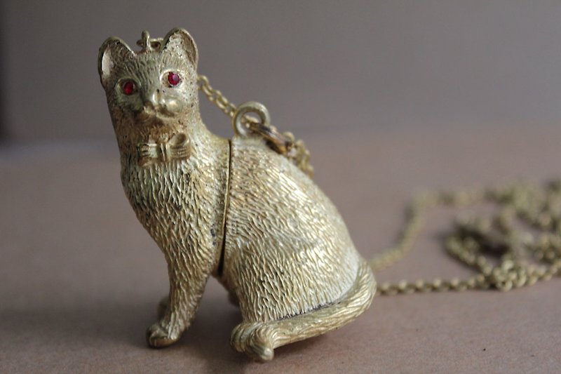 让猫咪帮你说出心里话黄铜项链 - 项链 - 其他材质 