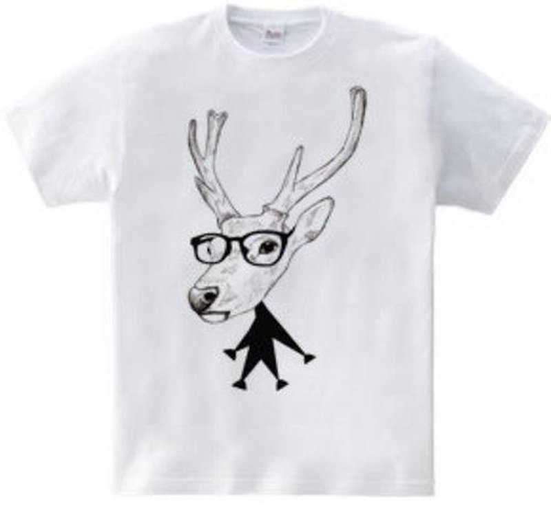 Comical　deer（T-shirt　5.6oz） - 女装 T 恤 - 其他材质 白色