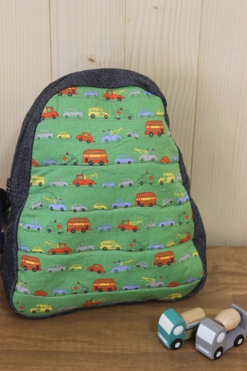 欧蕾塔生活杂货店╭＊【我的吐司面包-好多汽车绿色款】儿童背包 限量品 - 妈妈包 - 其他材质 绿色
