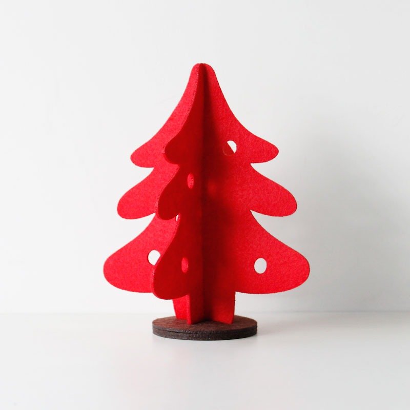 U-PICK原品生活 新年系列立体摆饰－圣诞树红M/圣诞树绿L - 摆饰 - 羊毛 红色