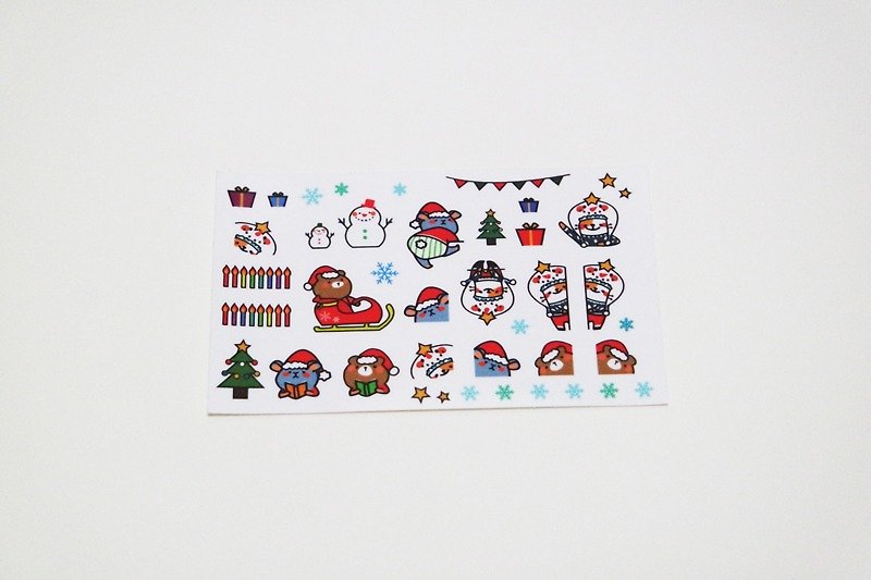L鼻先生 / 圣诞节-冬季氛围手帐专用小型贴纸 - 贴纸 - 纸 红色
