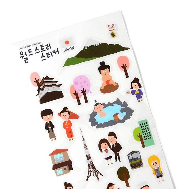 出清特卖-世界地标旅游贴纸-03 日本,JSD79251 - 贴纸 - 塑料 多色