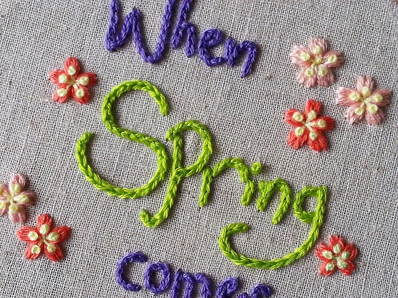 CaCa Crafts | When Spring Comes...... 刺绣装饰 - 摆饰 - 绣线 