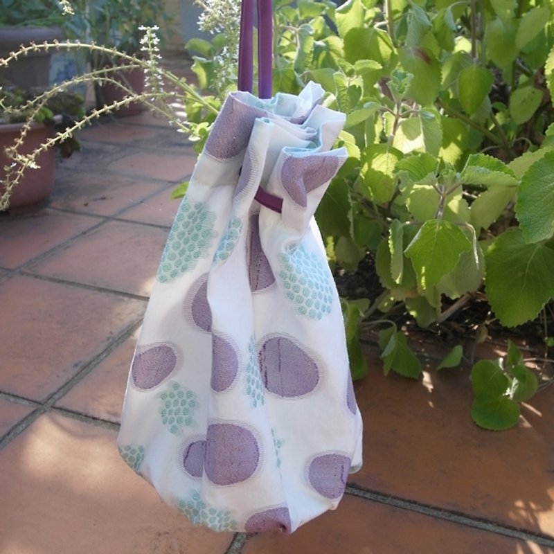 【泡泡展限定】夏日气泡圆筒包-绿紫 - 手提包/手提袋 - 其他材质 多色