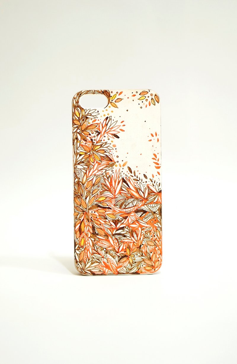 【落叶是疲倦的蝴蝶】　　手绘系列 iPhone 手机壳 - 手机壳/手机套 - 塑料 咖啡色