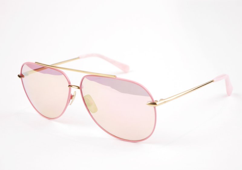 ￼￼*在家也可试戴,免费预约中＊DELIGHT 钛金属太阳眼镜-粉红色 Aviator Sunglasses - 眼镜/眼镜框 - 其他金属 粉红色