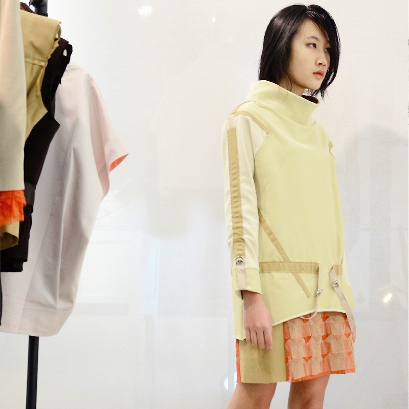 COME BACK SOON 城市动感长身针织套头卫衣(香港设计品牌) - 女装针织衫/毛衣 - 其他材质 黄色