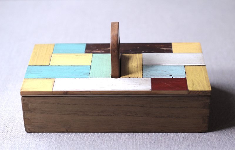 老拼贴▥小木盒 - 摆饰 - 木头 咖啡色