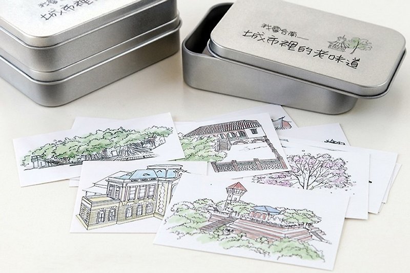 台南古迹盒装贴纸 - 贴纸 - 纸 白色