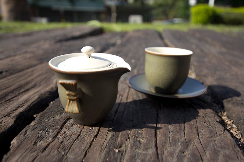【VIVA】能量陶瓷系列●念香茶具组－茶叶末 - 茶具/茶杯 - 其他材质 绿色