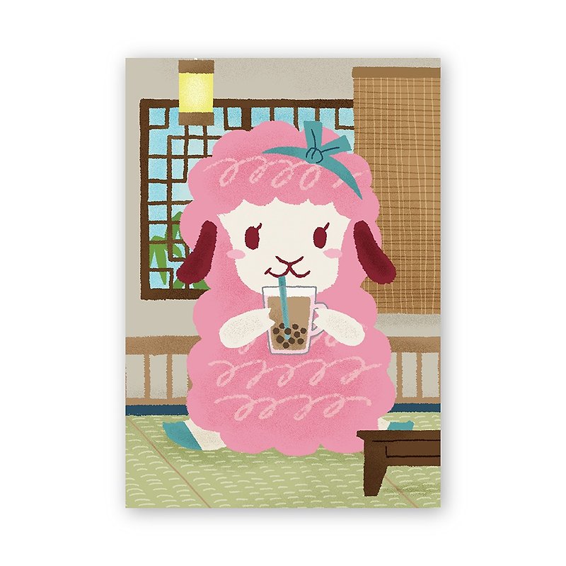 [Poca] 台式点心明信片：珍珠奶茶（编号18） - 卡片/明信片 - 纸 