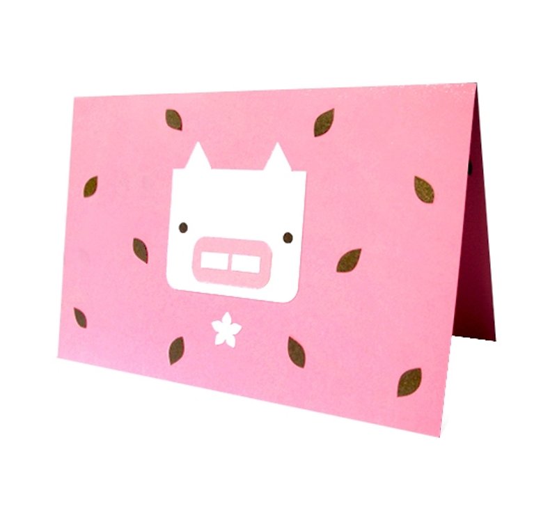 手工卡片 _ 可爱猪猪 ... 万用卡、生日卡 - 卡片/明信片 - 纸 粉红色