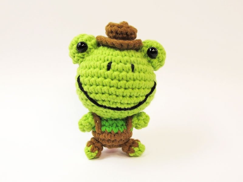 绅士蛙 / 青蛙 /钥匙圈吊饰 - 钥匙链/钥匙包 - 压克力 绿色
