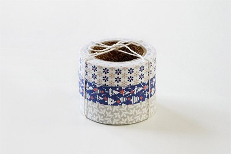 Dailylike fabric tape 北欧风布胶带(三入) 32-snow bell,E2D54081 - 纸胶带 - 其他材质 蓝色